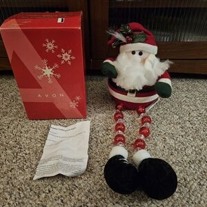 Avon Christmas Holiday Lighted Leg Sitters Santa
